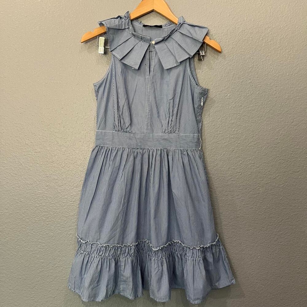 Vero moda white blue striped dress